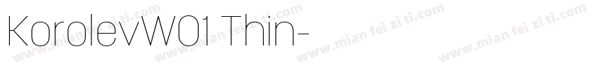 KorolevW01 Thin字体转换
